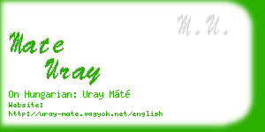mate uray business card