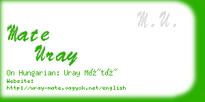 mate uray business card